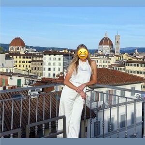 Abercrombie and Fitch high neck satin jumpsuit